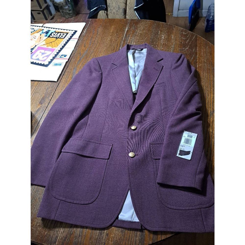 New 38L Regent Dark Mauve Single Breast Suit Sports Coat Jacket Blazer NWT